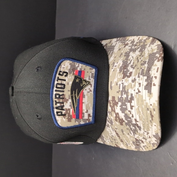 New Era,NFL Patriots Men's Black/Tan Camo Fitted Hat,Size L. - Picture 2 of 9